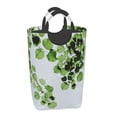 thumbnail image 2 of KLL Watercolor Green Leaves Laundry Hamper,Large Canvas Fabric Lightweight Storage Basket Toy Organizer Dirty Clothes Collapsible Waterproof, 2 of 6