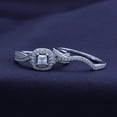 thumbnail image 4 of AFFY 0.85CT Moissanite Diamond Wedding Engagement Bridal Set Ring in 14K White Gold over Silver-9, 4 of 8