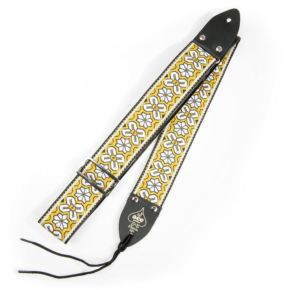Ace Vintage Reissue Bohemian Red Guitar Strap by D'Andrea Ace Vintage Reissue Bohemian Red Guitar Strap by D'Andrea