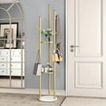 thumbnail image 7 of Gold Coat Rack, Metal Coat Racks Freestanding with Marble Base, Coat Tree with 3 Shelves and 9 Hooks for Entryway, Hallway, Bedroom, 7 of 7