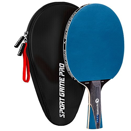 Ping Pong Paddle with Killer Spin + Case for Free - Professional Table Tennis Racket for Beginner and Advanced Players - Improve Your Ping Pong Skills with JT Ping Pong Paddle Set (Blue)