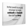 thumbnail image 6 of Scripture Walls Proverbs 28:13 Confesses and Renounce Bible Verse Canvas Christian Wall Art Ready to Hang Unframed, 6 of 7