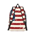 thumbnail image 2 of Rateoe Vintage American Flag Pattern Canvas College Laptop Backpack,Travel Daypack,Durable Rucksack Travel Notebook Bag School Backpack Book Bag for Men Women-Small, 2 of 7