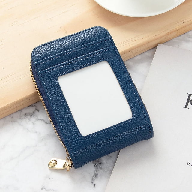 Cartera para tarjetas de estilo coreano para mujer, antidesmagnetización, de color sólido, para licencia de conducir, mini, sencilla, multifuncional, compacta, funda para tarjetas para mujer