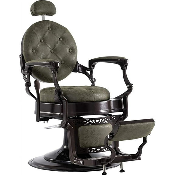 BarberPub Heavy Duty Metal Vintage Barber Chair All Purpose Hydraulic Recline Salon Beauty Spa Chair Styling Equipment 3849