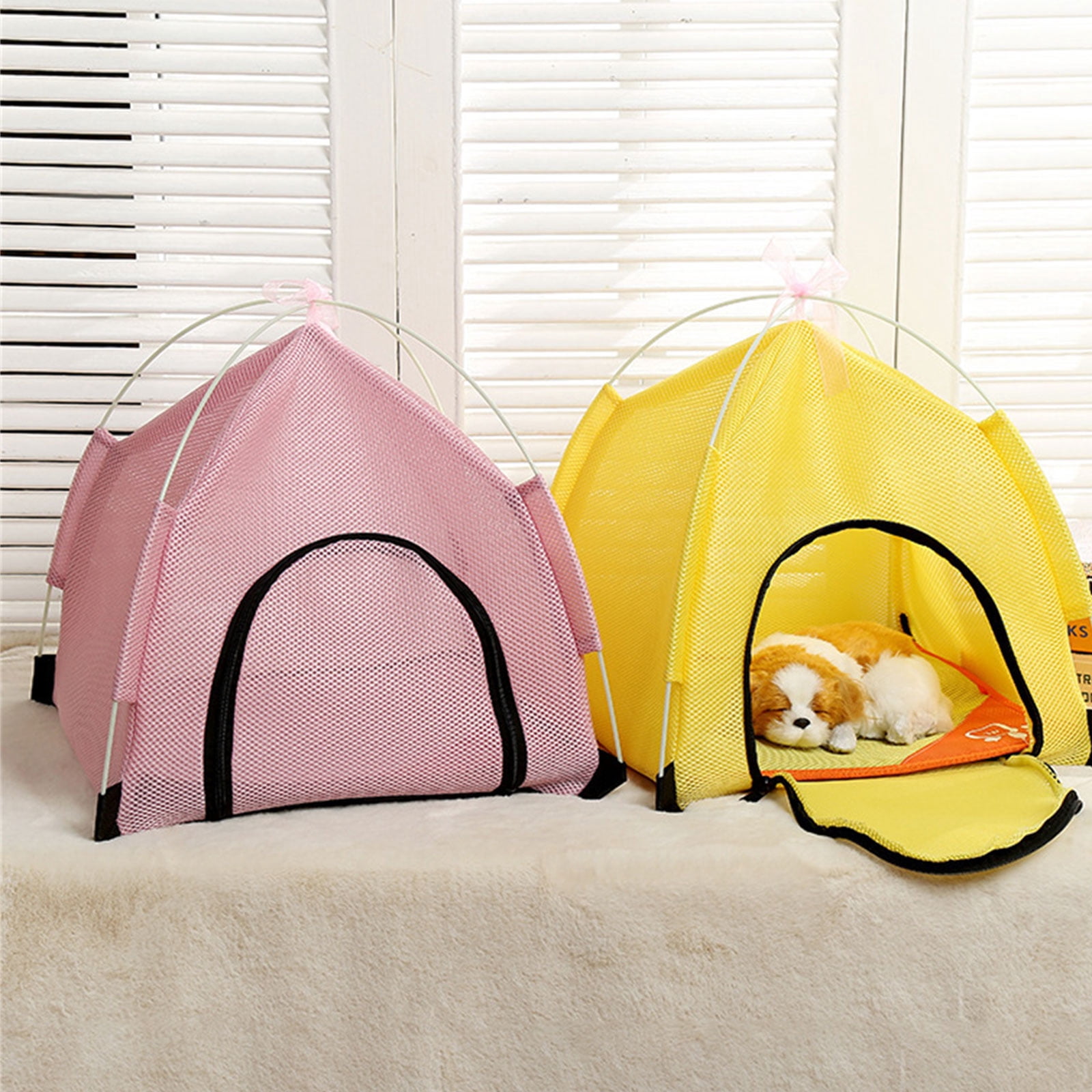 Tent Bed for Indoor Small Dogs Shelter Bed House Teepee Tent Bed Photo Props Gift Pet Teepee