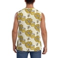 thumbnail image 4 of Daiia Cartoon Honey Pot Bee Sunflower Printed Men's Tank Tops,Casual Soft Sleeveless Gym Muscle Shirts Bodybuilding Tee-Large, 4 of 8