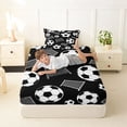 thumbnail image 4 of Erosebridal Boys Soccer Games Kids Twin Sheet Sets,Football Sport Theme Bedding For Boys 3-Piece, 4 of 6
