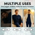 thumbnail image 5 of BenBen Men Thermal Set Waffle Knit Outfit Lightweight Winter Dress Sweater Sweatshirts Set, 5 of 15