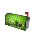 thumbnail image 3 of PHELIKA St Patrick's Day Green Buffalo Plaid Magnetic Mailbox Covers Standard Size 21"H x 18"W, 3 of 8