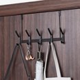 thumbnail image 2 of Double Rows 10 Hooks Door Rear Hanging Rack Non-Marking Free Punch Storage Rack, 2 of 14
