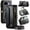 Black, variant on for Google Pixel 10 A Phone Case, Women Men Multi-Function Wallet Case with Stand RFID Blocking Featuring Magnetic Closure Zipper Includes Shoulder Strap Wrist Strap,Black