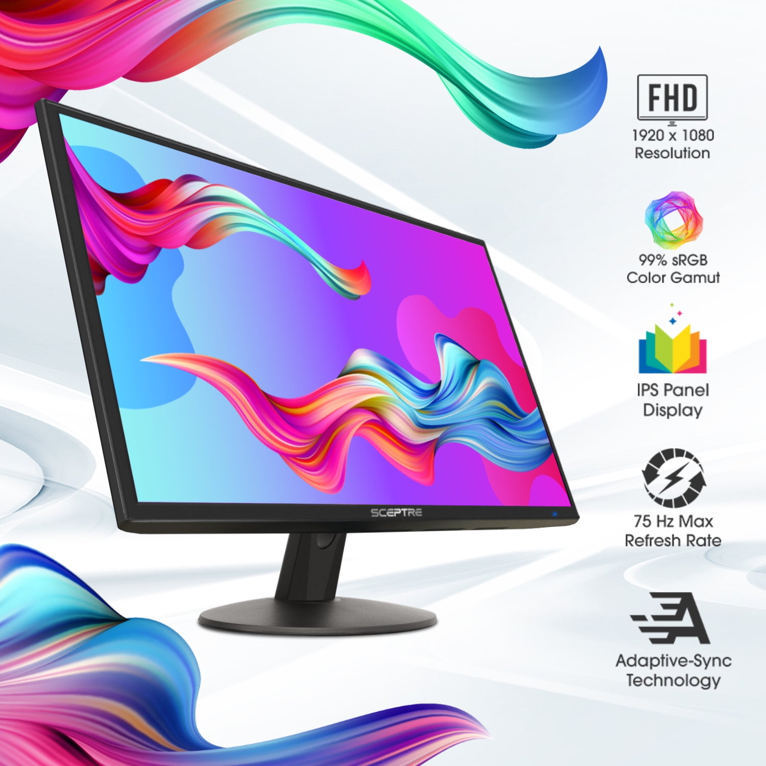 Sceptre 22" IPS LED Monitor 1920x1080 75Hz HDMI VGA Ports (E225W-FPT)