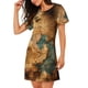 thumbnail image 2 of Easygdp Antique Map Adventure Scene Camisón de manga corta para mujer, informal, estampado, 2 of 6