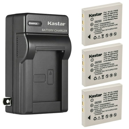 Kastar 3-Pack Battery and AC Wall Charger Replacement for HP R742 Battery HP LI40 Q6277A Q2232-80005 Photosmart R742 R742v R742xi Digital Camera