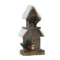 thumbnail image 3 of Casas de nieve navideñas Fiesta navideña con pueblo de nieve iluminado en miniatura para estilo B, 3 of 9