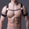 thumbnail image 4 of Men Body HarnessMen Chest Harness Black Men Chest Strap Men Half Body Harness Power Packed Performance, 4 of 8