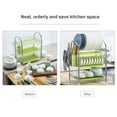 thumbnail image 3 of TFixol Dish Drying Rack 3 Tier Dish Rack Steel with Removable Drain Board Storage Rack for Dish Drainer Utensil Holder with Cup Rack for Kitchen Countertop Organizer Storage, 3 of 6