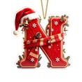thumbnail image 2 of Yeciiwht Christmas 26 Letters Ornaments – Santa Hat Alphabet Xmas Tree Hanging Decorations, Holiday Party & Home Gift, 2 of 7