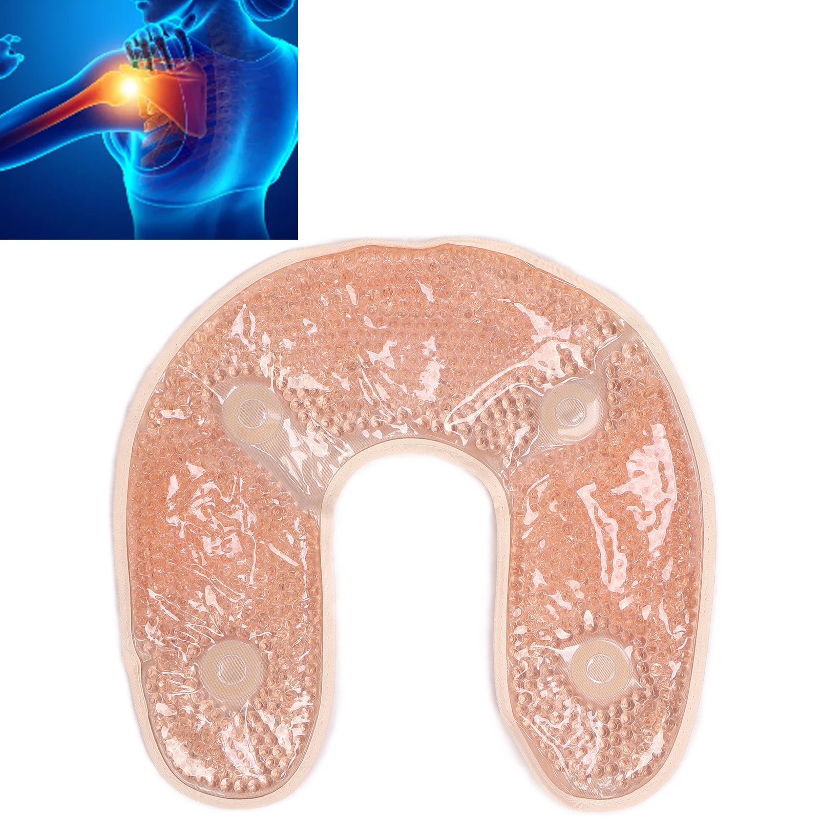 Mgaxyff Reusable Gel Bead Neck Wrap Neck Pain Swelling Relief Cooling