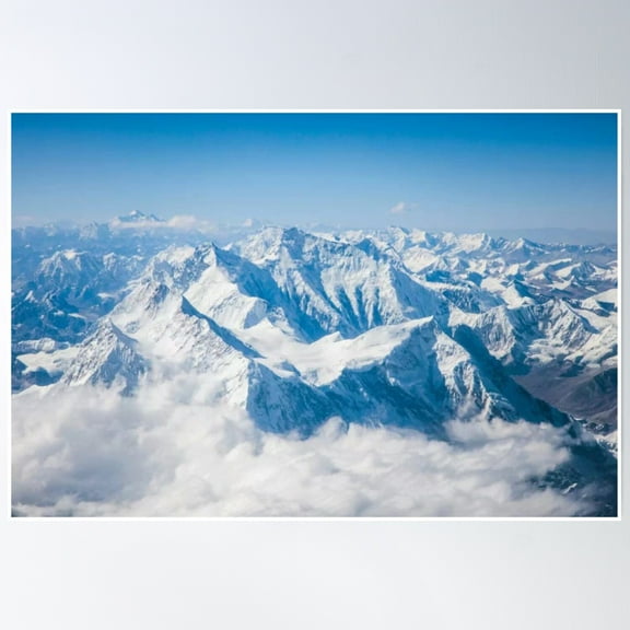 Mount Everest Poster Wall Art, Modern Wall Decor, 8x12 UNFRAMED