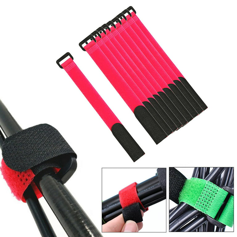 10Pcs Fishing Rods Belt Rod Straps Fishing Ties Cable Fishing Rod Holders  Fit for Casting Rods, Rods And Fly Rods - Red, 20x2cm 