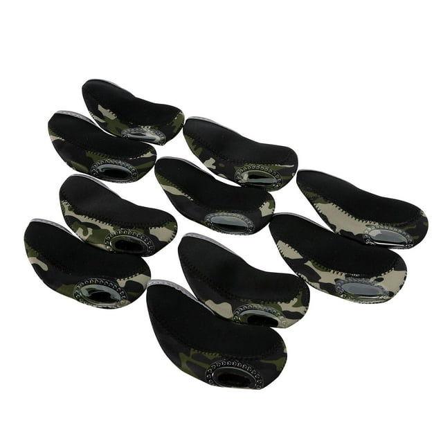 Ensemble de 10 Pcs de Couvre-Chefs en Néoprène pour Golf, Couvre-Chef de Club de Golf, Protection de Golf Multicolore