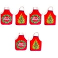 thumbnail image 3 of BERTDOMD 6-Pack Christmas for Adults, Holiday Kitchen Aprons with Wreath and Christmas Tree Designs, 3 of 6