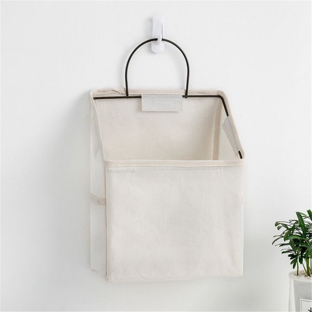 HANXIULIN - Paquete de 2 bolsas de almacenamiento para colgar en la pared, organizadores de tela para armario, para dormitorio, baño, decoración del hogar