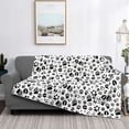 thumbnail image 2 of Rozeui Black Footprints for Flannel Blanket, Soft Fuzzy Plush King Blanket for Winter, Thick and Warm All-Season Bed Throw-40"x30", 2 of 6