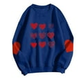 thumbnail image 5 of Oversized Sweatshirt for Women Long Sleeve Crewneck Sweatshirts Pullover Sweater Graphic Warm Tops Blue XXL, 5 of 5