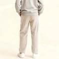 thumbnail image 5 of CPNG Teenagers Boys Straight Wide Leg Pants Drawstring Elastic Waist Corduroy Loose Boys' Pants Sweatpants(Beige,7-8 Years), 5 of 7