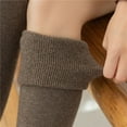 thumbnail image 1 of Dyfzdhu Thickened Thermal Wool Over Knee Socks Stockings For Women Wool Circle Solid Colour Autumn Winter High Wool Thigh Socks With, 1 of 5