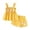 Yellow, variant on Toddler Baby Girl Outfits Floral Summer Clothes Infant Spring Waffle Short Sleeve Shirt Tops Cute Shorts Set(Yellow,18-24 Months)