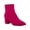 Fuchsia Micro, variant on Womens Nightlife Faux Leather Heel Ankle Boots