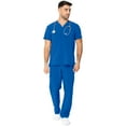 thumbnail image 5 of Urbane Performance One-Pocket Tuckable Scrub Top for Men: Modern Tailored Fit, V-Neck Medical Scrub Top 9154, 5 of 7