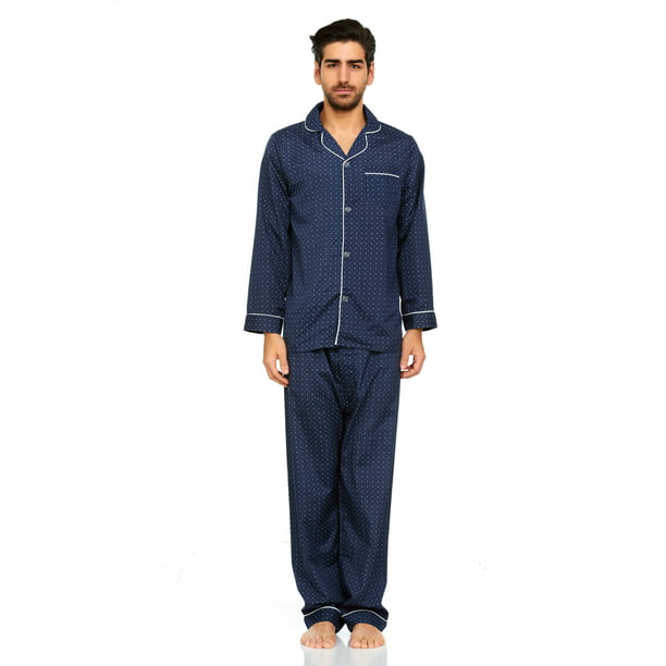 EZI - EZI Men's Cotton-rich Pajama PJ Set - Walmart.com - Walmart.com