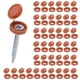 thumbnail image 1 of Uxcell 200-Pack Tapas de Tornillo de Plástico con Bisagra, Tornillos de Persiana de 5mm con Tapas, Tapas de Tornillo Plegables, Tapas de Tornillo Flip [Marrón-Rojo], 1 of 1
