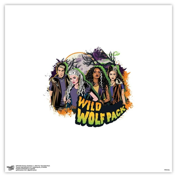 Gallery Pops Disney Zombies 3 - Wild For The Wolfpack Wall Art, Unframed Version, 12" x 12"