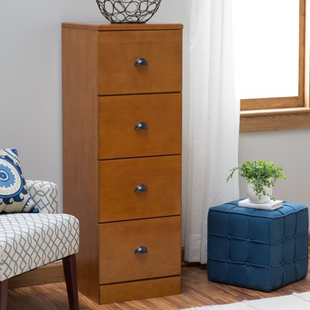 Belham Living Cambridge Filing Cabinet Light Oak 4 Drawer