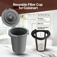 thumbnail image 2 of Reusable Filter Cups for Cuisinart Coffee Makers - Premium Refillable Coffee Cups Compatible with Cuisinart Single Serve Coffee Machines (2 Pack with 2 Mesh Filters), 2 of 7