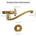 thumbnail image 3 of Single Cold Water Control, Wall Mounted Faucet: Antique Design Easy Installation For Kitchen Pool Balcony Furniture Sink, 3 of 5