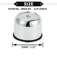 thumbnail image 4 of Unique Bargains Car Wheel Hub Center Caps 85mm 3.35" OD Center Hub Cover Scratch Resistance Plastic Chrome Silver Tone, 4 of 6