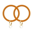 thumbnail image 5 of 2 piezas pulsera de silicona círculo grande pulsera pulsera llavero anillo llave colgante accesorios para mujeres damas (naranja), 5 of 5