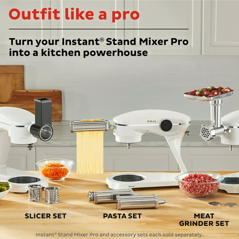 Slicer/Shredder Attachment for Instant Stand Mixer Pro with 2 Shredding  Blades, Slicing Blade, Food Pusher and Feeder Housing, Vegetable Chopper, Cheese  Grater Attachment 
