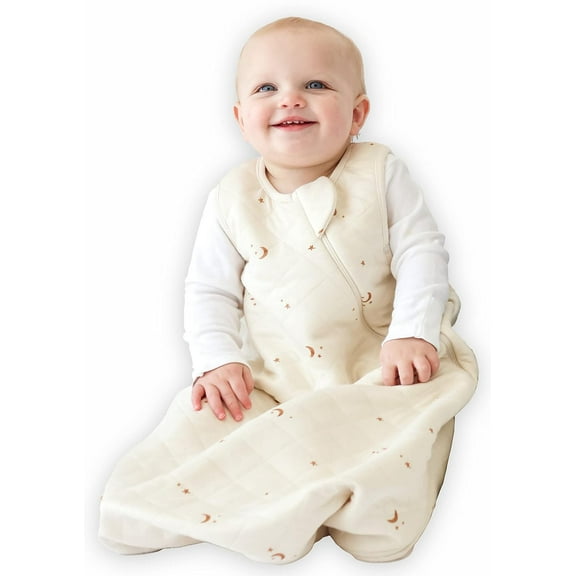 Tealbee Dreambag - Bamboo Grow-with-Baby Sleep Sack for 6-24 Months - All Season 1.2 TOG, Unisex, Moon Stars