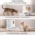 thumbnail image 3 of 2-in-1 Automatic Pet Feeder Waterer with 2K HD Camera Night Vision 5G/2.4G WiFi App Control 176oz Food 123oz Water 2-Week Supply Detachable Washable No Battery, 3 of 8