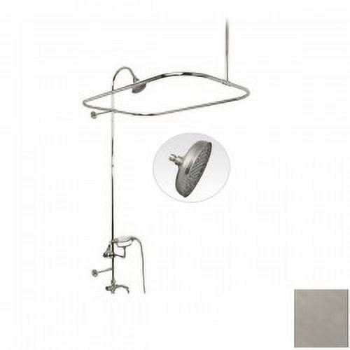 54 Inch End Mount Shower Conversion Kit with Handshower Cradle & Rain Shower Head