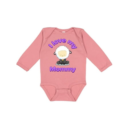 

Inktastic I Love My Mommy Cute Lamb for Mothers Day Gift Baby Boy or Baby Girl Long Sleeve Bodysuit
