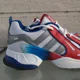 thumbnail image 3 of Adi - das Shoes Men's Style LVL 029002Color White/Red-Blue, Size 12Used in good c, 3 of 6